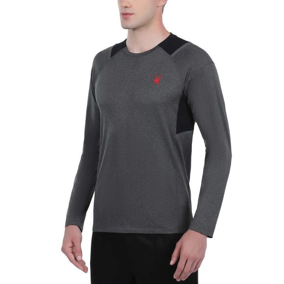 GRAY Spyder Active‎ Men’s Long Sleeve T-Shirt - Picture 6 of 10